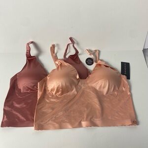 Danskin Seamless Bralette Set - Rose and Peach